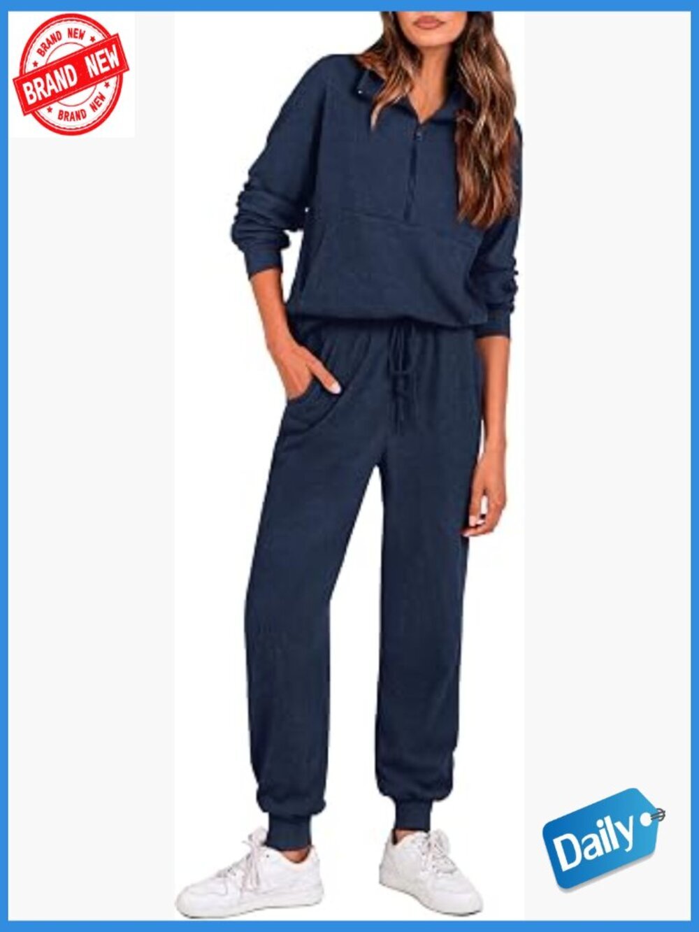 2 Piece Lounge Set Zip Up Sweatshirt Jogger Pants Track Suit